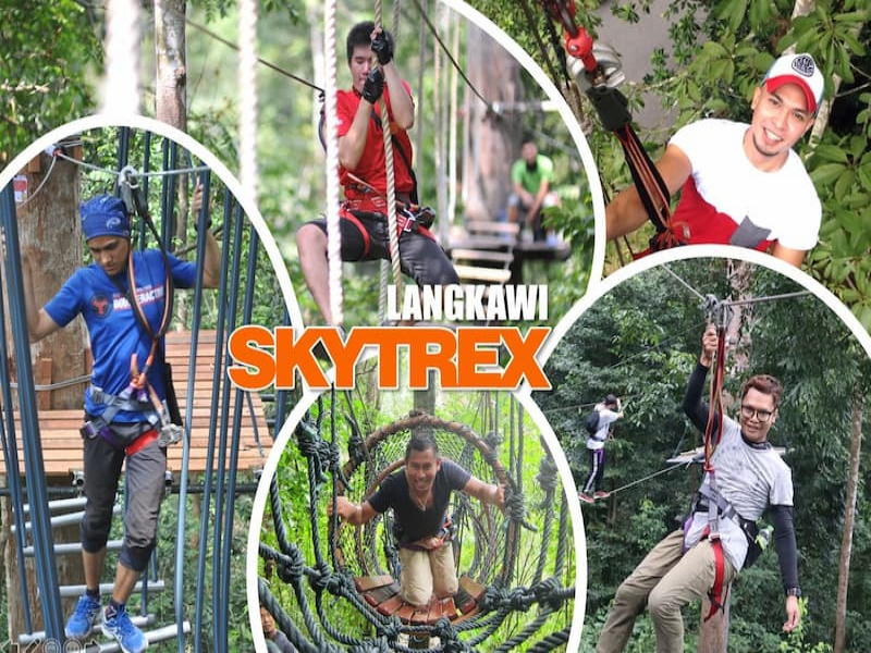 Various thrilling challenges at Skytrex Adventure Langkawi